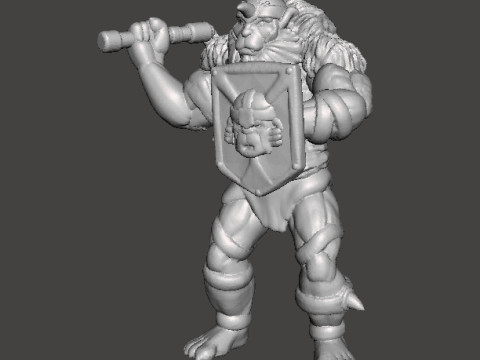 МИНИАТЮРНАЯ МОДЕЛЬ МОНИКАНА ДЛЯ ФЭНТЕЗИ-ИГР RPG DND 3D Принт Модель