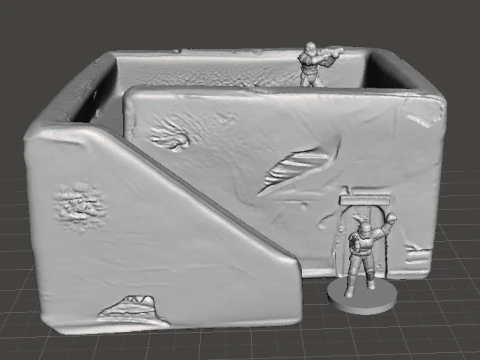 MODELLO IN MINIATURA DI CASA DEL DESERTO IN SCALA DA 6 MM PER GIOCHI SCIFI Modello di stampa 3D