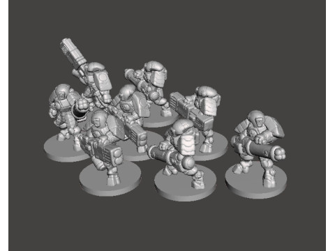 6MM SCALE SPACECOMMIES INVISIBLE SUITS SET MINIATURE MODELS FOR SCIFI GAMES 3D Print Model