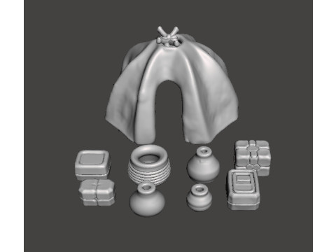 6MM スケール タスケン小屋セット SF ゲーム用ミニチュアモデル 3Dプリントモデル