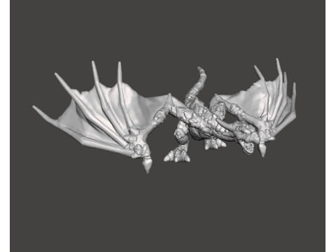 MOD&Egrave;LE MINIATURE WYVERN &Agrave; L'&Eacute;CHELLE 6MM POUR JEUX FANTAISIES EPIC Modèles 3D en vedette