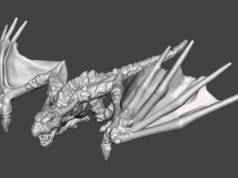 फंतासी खेल महाकाव्य के लिए 6एमएम स्केल वायवर्न लघु मॉडल 3D प्रिंट मॉडल