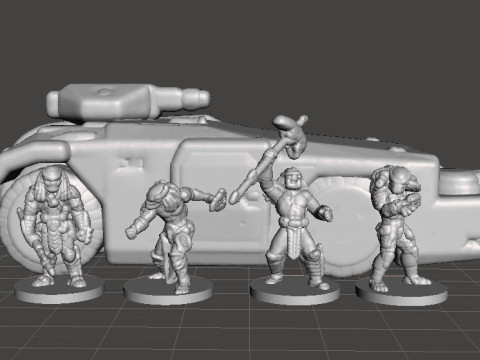 MODEL MINIATUR APC MARINIR KOLONIAL SKALA 6 MM UNTUK EPIC GAMES SCIFI Model Cetak 3D