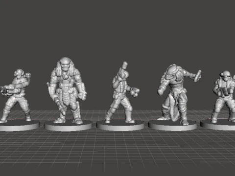 6MM SCALE COLONIAL MARINES SET MINIATURE MODELS FOR SCIFI GAMES EPIC 3D Print Model
