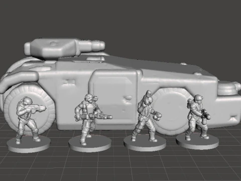6MM SCALE COLONIAL MARINES SET MINIATURE MODELS FOR SCIFI GAMES EPIC 3D Print Model