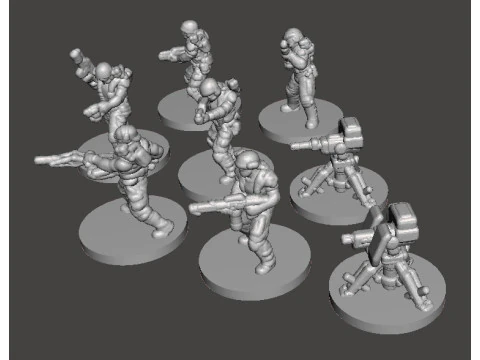 6MM SCALE COLONIAL MARINES SET MINIATURE MODELS FOR SCIFI GAMES EPIC 3D Print Model