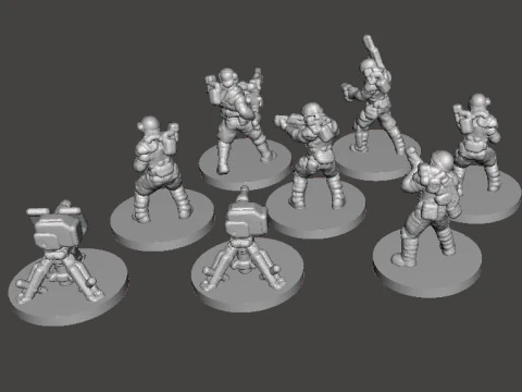 6MM SCALE COLONIAL MARINES SET MINIATURE MODELS FOR SCIFI GAMES EPIC 3D Print Model