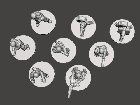 6MM SCALE COLONIAL MARINES SET MINIATURE MODELS FOR SCIFI GAMES EPIC 3D Print Model