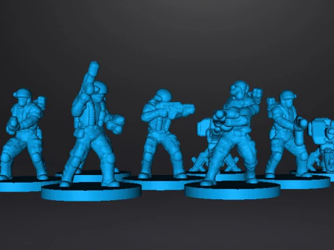6MM SCALE COLONIAL MARINES SET MINIATURE MODELS FOR SCIFI GAMES EPIC 3D Print Model