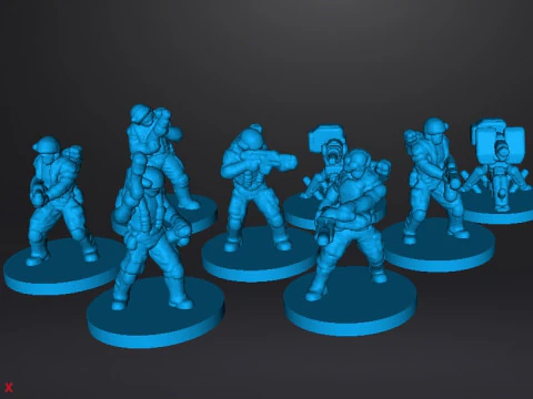 6MM SCALE COLONIAL MARINES SET MINIATURE MODELS FOR SCIFI GAMES EPIC 3D Print Model