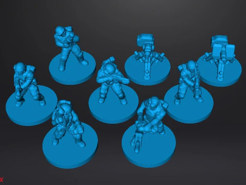 6MM SCALE COLONIAL MARINES SET MINIATURE MODELS FOR SCIFI GAMES EPIC 3D Print Model