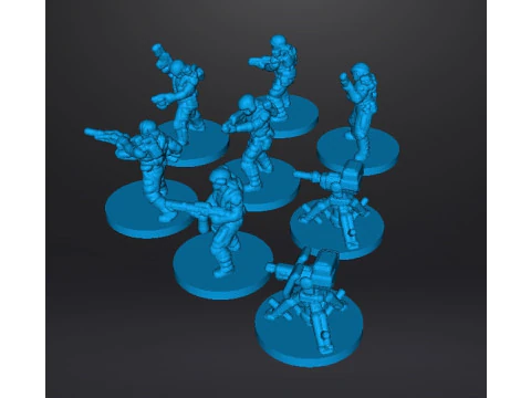 6MM SCALE COLONIAL MARINES SET MINIATURE MODELS FOR SCIFI GAMES EPIC 3D Print Model