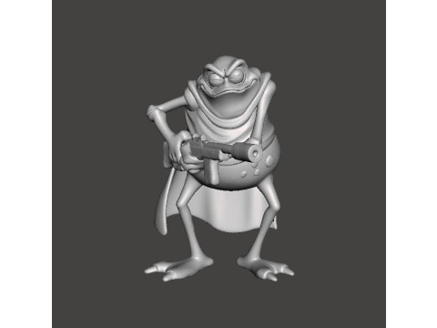 MODEL FANTASY MINIATUR ASSASSIN MUTANT TOAD ATAU RPG DND SCIFI Model Cetak 3D