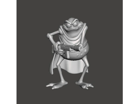 MODEL FANTASY MINIATUR ASSASSIN MUTANT TOAD ATAU RPG DND SCIFI Model Cetak 3D