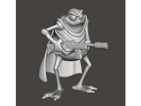 MUTANT TOAD ASSASSIN MINIATURE MODEL FANTASY OR SCIFI DND RPG 3D Print Model