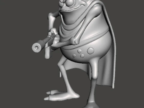 MUTANT TOAD ASSASSIN MINIATURE MODEL FANTASY OR SCIFI DND RPG 3D Print Model