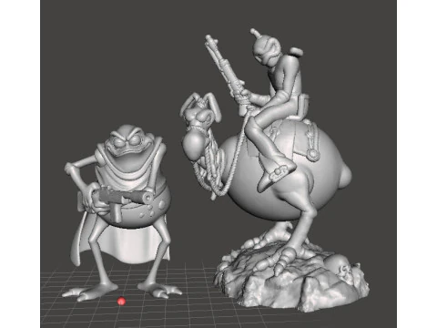 MUTANT TOAD ASSASSIN MINIATURE MODEL FANTASY OR SCIFI DND RPG 3D Print Model