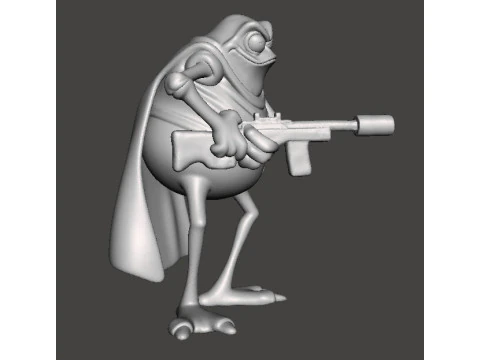 MUTANT TOAD ASSASSIN MINIATURE MODEL FANTASY OR SCIFI DND RPG 3D Print Model
