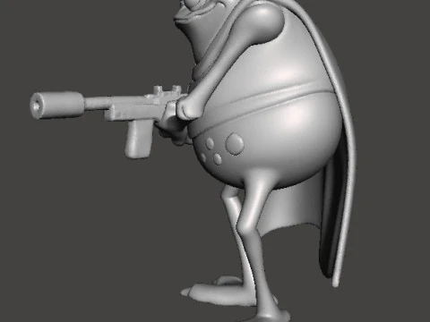 MUTANT TOAD ASSASSIN MINIATURE MODEL FANTASY OR SCIFI DND RPG 3D Print Model