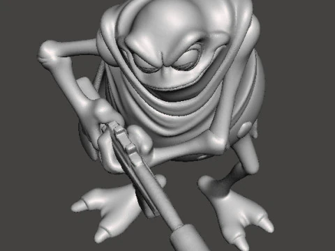 MUTANT TOAD ASSASSIN MINIATURE MODEL FANTASY OR SCIFI DND RPG 3D Print Model