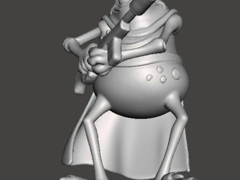 MUTANT TOAD ASSASSIN MINIATURE MODEL FANTASY OR SCIFI DND RPG 3D Print Model