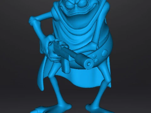 MUTANT TOAD ASSASSIN MINIATURE MODEL FANTASY OR SCIFI DND RPG 3D Print Model