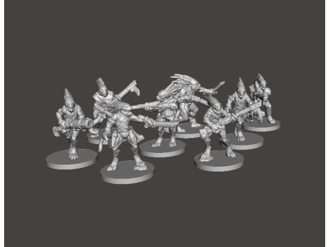 GUERREIROS CA&Ccedil;ADORES AVIANES EM ESCALA DE 6MM DEFINEM MODELOS EM MINIATURA PARA JOGOS SCIFI Modelo de Impressão 3D