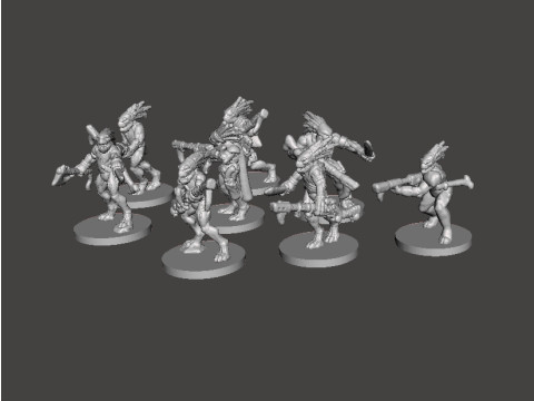 GUERREIROS CA&Ccedil;ADORES AVIANES EM ESCALA DE 6MM DEFINEM MODELOS EM MINIATURA PARA JOGOS SCIFI Modelo de Impressão 3D