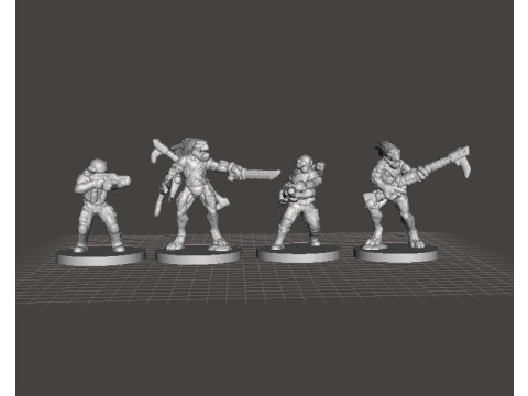 GUERREIROS CA&Ccedil;ADORES AVIANES EM ESCALA DE 6MM DEFINEM MODELOS EM MINIATURA PARA JOGOS SCIFI Modelo de Impressão 3D