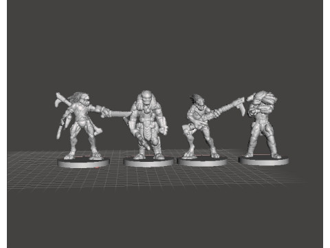 GUERREIROS CA&Ccedil;ADORES AVIANES EM ESCALA DE 6MM DEFINEM MODELOS EM MINIATURA PARA JOGOS SCIFI Modelo de Impressão 3D