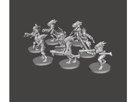 GUERREIROS CA&Ccedil;ADORES AVIANES EM ESCALA DE 6MM DEFINEM MODELOS EM MINIATURA PARA JOGOS SCIFI Modelo de Impressão 3D