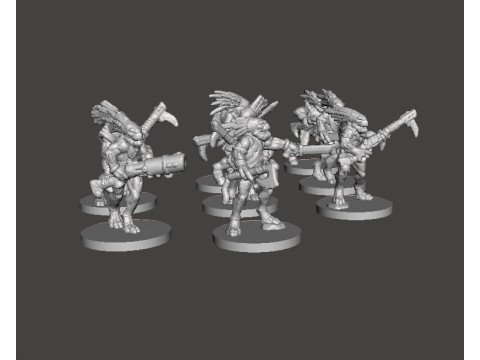 GUERREIROS CA&Ccedil;ADORES AVIANES EM ESCALA DE 6MM DEFINEM MODELOS EM MINIATURA PARA JOGOS SCIFI Modelo de Impressão 3D