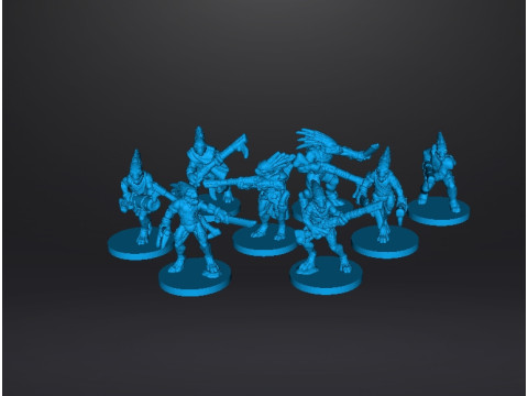 GUERREIROS CA&Ccedil;ADORES AVIANES EM ESCALA DE 6MM DEFINEM MODELOS EM MINIATURA PARA JOGOS SCIFI Modelo de Impressão 3D