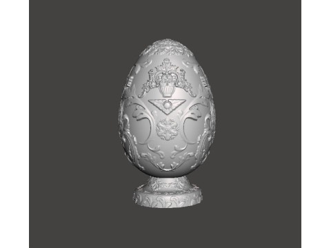 LUXURY DECORATIVE EASTER EGG SCULPTURE STATUE ORNAMENT 3D Print Model