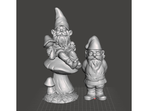 गार्डन गनोम मूर्ति चित्र मॉडल कला मूर्तिकला 3D प्रिंट मॉडल