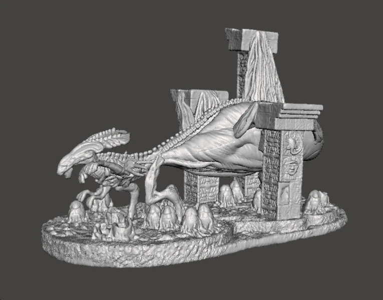 SET DI CAMERE PER UOVO DELLA REGINA ALIENA IN SCALA DA 6 MM MODELLI IN MINIATURA PER GIOCHI SCIFI EPICI Modello di stampa 3D .c4d .max .obj .3ds .fbx .stl .blend 