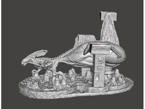 SET DI CAMERE PER UOVO DELLA REGINA ALIENA IN SCALA DA 6 MM MODELLI IN MINIATURA PER GIOCHI SCIFI EPICI Modello di stampa 3D