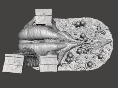 SET DI CAMERE PER UOVO DELLA REGINA ALIENA IN SCALA DA 6 MM MODELLI IN MINIATURA PER GIOCHI SCIFI EPICI Modello di stampa 3D