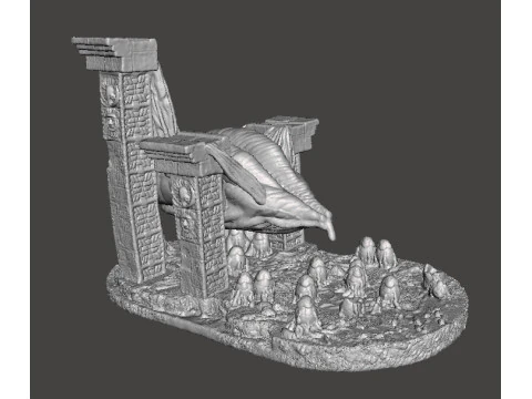 SET DI CAMERE PER UOVO DELLA REGINA ALIENA IN SCALA DA 6 MM MODELLI IN MINIATURA PER GIOCHI SCIFI EPICI Modello di stampa 3D