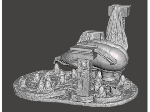 SET DI CAMERE PER UOVO DELLA REGINA ALIENA IN SCALA DA 6 MM MODELLI IN MINIATURA PER GIOCHI SCIFI EPICI Modello di stampa 3D