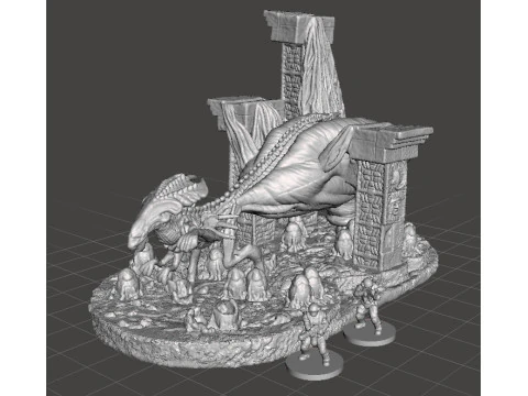 SET DI CAMERE PER UOVO DELLA REGINA ALIENA IN SCALA DA 6 MM MODELLI IN MINIATURA PER GIOCHI SCIFI EPICI Modello di stampa 3D