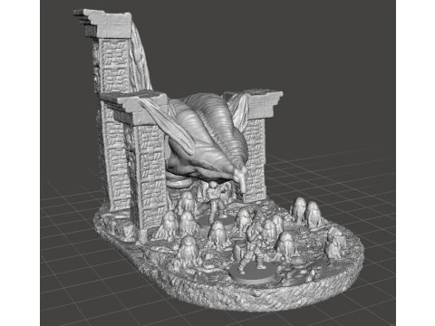 SET DI CAMERE PER UOVO DELLA REGINA ALIENA IN SCALA DA 6 MM MODELLI IN MINIATURA PER GIOCHI SCIFI EPICI Modello di stampa 3D