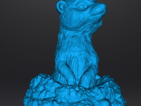 MEERKAT NELLA TANA CARINA FIGURA REALISTICA MODELLO CREATURA ANIMALE FAUNA SELVATICA Modello di stampa 3D