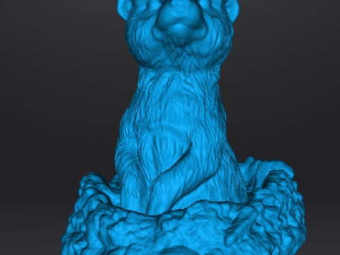 MEERKAT NELLA TANA CARINA FIGURA REALISTICA MODELLO CREATURA ANIMALE FAUNA SELVATICA Modello di stampa 3D