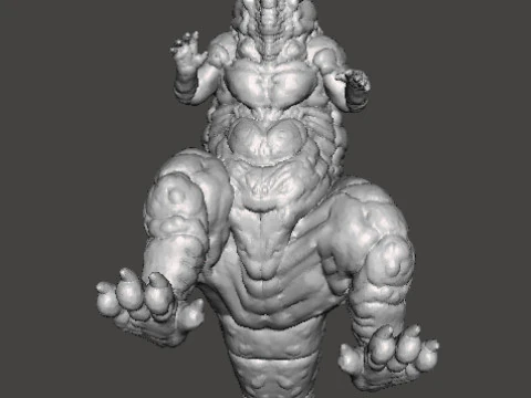 MAMUTE NEZURA KAIJU MONSTRO EM MINIATURA JOGOS RPG DND Modelo de Impressão 3D