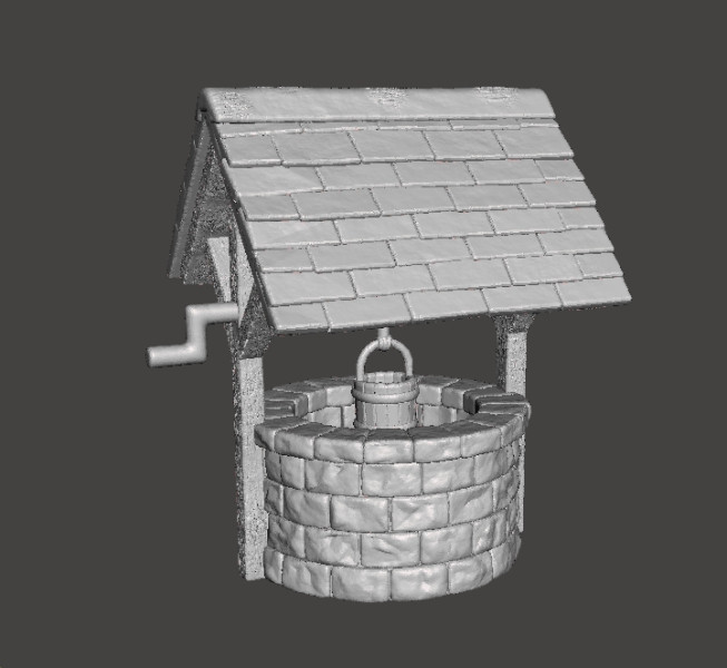 VECCHIO VILLAGGIO BEN MODELLO IN MINIATURA FANTASY TERRAIN DND RPG Modello di stampa 3D .c4d .max .obj .3ds .fbx .stl .blend