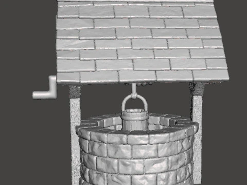 OLD VILLAGE WELL MINIATURE MODEL FANTASY TERRAIN DND RPG 3D Print Model