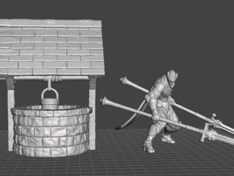 VECCHIO VILLAGGIO BEN MODELLO IN MINIATURA FANTASY TERRAIN DND RPG Modello di stampa 3D