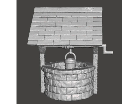 OLD VILLAGE WELL MINIATURE MODEL FANTASY TERRAIN DND RPG 3D Print Model
