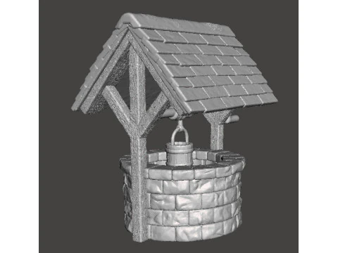 OLD VILLAGE WELL MINIATURE MODEL FANTASY TERRAIN DND RPG 3D Print Model